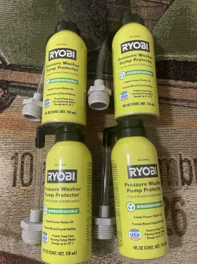 Ry31pp01 Ryobi Lot Of 4 Pressure Washer Pump Protector Anti-freeze And Prevents Mineral New