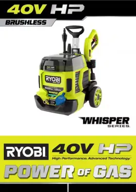 Ry40306btlvnm Ryobi 40v Hp Brushless 2000 Psi 1.2 Gpm Cold Water Pressure Washer Tool Only #3