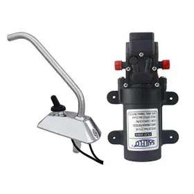 Sailflo 782948401445 12v Water Pressure Diaphragm Pump 4.3 L/min 1.1 Gpm 35 Psi With 360 Spin Fauc