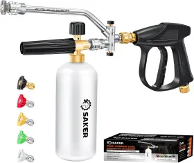 Gj75264-x54377 Saker Foam Cannon Dual Connector Accessory For Pressure Washer Kit With
