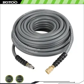 Cnb180fg191d40 Scitoo 100ft 3/8 Inch Connect High Pressure Washer Hose Gray 4200 Psi Couplers