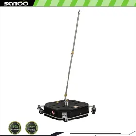 Cnb180fg526d4 Scitoo 16 Inch Pressure Washer Surface Cleaner With 4 Wheels And 2 Extension Wands Black