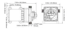 Sfdp1-030-055-42 Seaflo 42 Series Diaphragm Pump With Bypass For Reduced Cycling 12v/24v 3.0gp #2