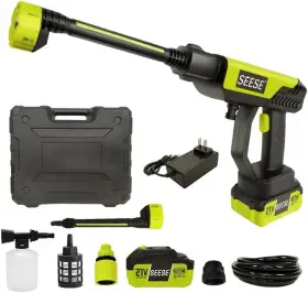 Seese 445014194179 Cordless Pressure Washer Gun 1200 Psi Portable Electric For Vehicle Dri