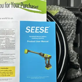Seese-21v Seese 21v Cordless Handheld Cold Water Pressure Washer Kit Battery Powered