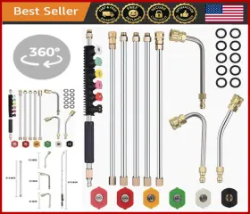 Mb801700 Selkie Pressure Washer Extension Wand 4000 Psi Spray Nozzle Tips Curved Rod Quick Co
