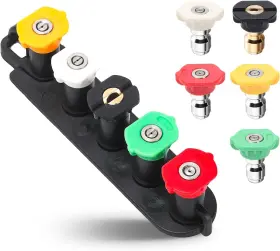 Sp04-n04-025holder Seply Pressure Washer Nozzle Tips Set 5 Quick Connect 4000 Psi With Holder