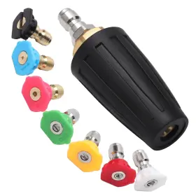 Sp06 Seply Turbo Pressure Washer Nozzle Kit 4000 Psi 7 Spray Tips Quick Connect