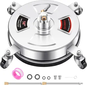 Shop 445004013008 14 Inch Pressure Washer Surface Cleaner With 4 Wheels - Stainless Steel Clea