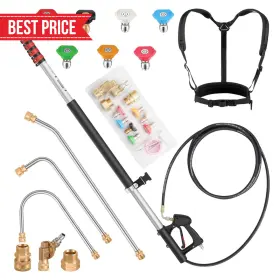 Shop 744110195064 24 Ft Pressure Washer Telescoping Wand Extension Gutter Cleaner Power Wash Spray
