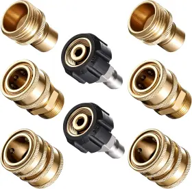 Si Great 313106792787 Pressure Washer Quick Connect Kit Selkie 8pack M22 14mm To 3/8 Inch Conne