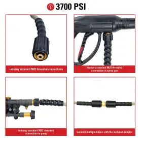 40226 Simpson Cleaning Morflex Series 3700 Psi Pressure Washer Hose Cold Water Use #3