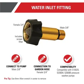 7110166 Simpson 636893406621 Cleaning Water Inlet Fitting For Oem Technologies Axial Cam Pressure #2