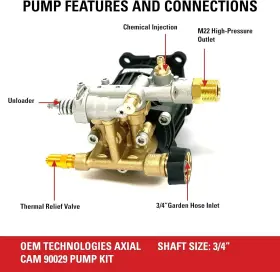 7001.0200.00 Simpson Oem Technologies 90029 Replacement Pressure Washer Pump Kit 3400 Psi 2.5 Gp #2
