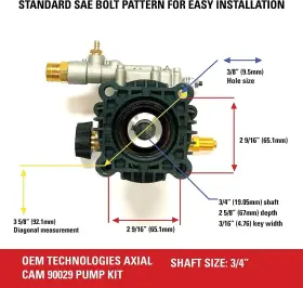 7001.0200.00 Simpson Oem Technologies 90029 Replacement Pressure Washer Pump Kit 3400 Psi 2.5 Gp #3