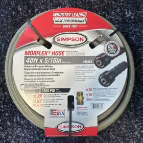 80392 Simpson Morflex 3700 Psi 5/16 Inch X 40 Ft. Replacement/extension Hose