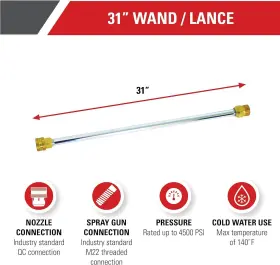80479 Simpson Cleaning Universal 31-inch Pressure Washer Wand For Cold Water Use #2
