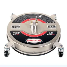 80625 Simpson 16.5 Inch 4000-psi Pressure Washer Surface Cleaner With Stainless Steel 80625 Simpson 16.5 Inch 4000-psi Pressure Washer Surface Cleaner With Stainless Steel