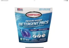 Simpson 879399010675 Pressure Washer Detergent Pacs /pods 11 Package Lot For 125