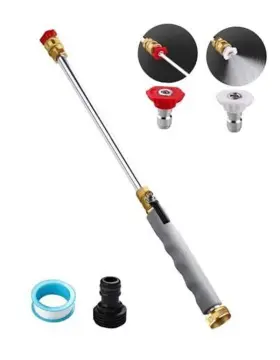 Sixrome 313088437409 2024 Upgraded Jet Nozzle Power Washer For Garden Hose Includes 2 High Gray