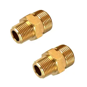 Sshg016 Smsucfuda 2 Pcs M22 Pressure Washer Fittings Brass 3/8 Inch Npt Male To Metric 14m