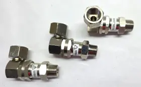 23360 Sonic 3pk Nickle-plated Brass Elbow 3000psi 90 Swivel 3/8 M X F
