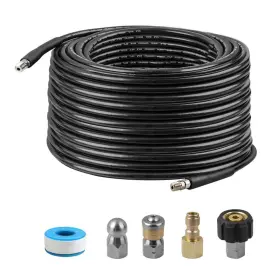 Sooprinse 781827416426 Sewer Jetter Kit For Pressure Washer 100 Ft Hose 1/4 Inch Npt Bu