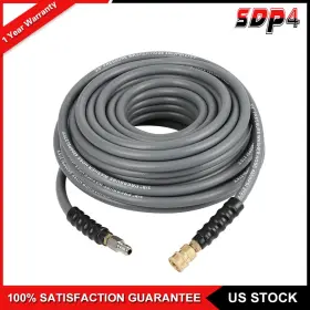 Sdp18034a191s Speedyparts4 3/8 Inch 4200 Psi Hot Water Rubber Pressure Washer Hose 100ft Gray Brand New