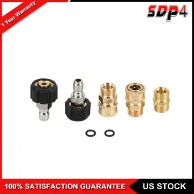 Sdp18072a211s Speedyparts4 5 Pcs 5000 Psi Pressure Washer Adapter Set For Washers Hose And Guns
