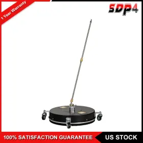 Sdp18014c523v Speedyparts4u 18.5 Inch Black Pressure Washer Surface Cleaner With Wheels 4000 Psi Extension Wand