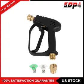 Sdp18024c221v Speedyparts4u 1/4 Inch High Pressure Washer Gun 4000 Psi Car Wash Foam Spray Short Wand With Nozzle