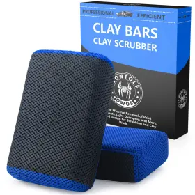 Stemni S-claybar03 2 Pack In 1 Clay Scrubber Car Bar Auto Detailing Kit Blue