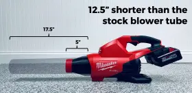 Snc-milwaukee-18v-dual-red Stubby Nozzle Co. Car Drying For Milwaukee M18 Fuel Leaf Blowers - Dual Battery #3