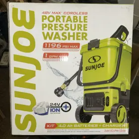 24vx2pw1200 Sun Joe 1200 Psi Pressure Washer Kit With 2-24v Batt Charger 24vx2pw1200 Sun Joe 1200 Psi Pressure Washer Kit With 2-24v Batt Charger