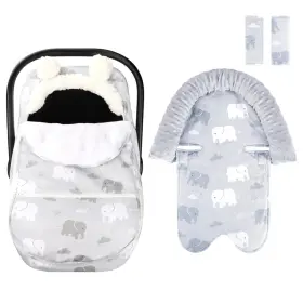 81565 Sun Joe Baby Carseat Cover And Insert For Boys Elephant Cozy Warm Ultra