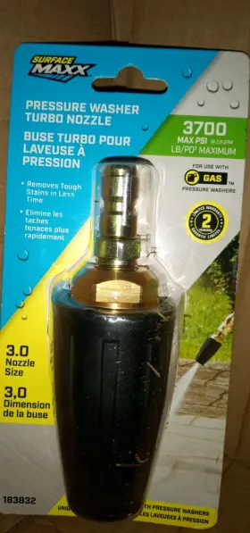 Sgy-pwa46 Surface Maxx Pressure Washer Turbo Nozzle 3700 Max Psi 1/4 Inch Connector