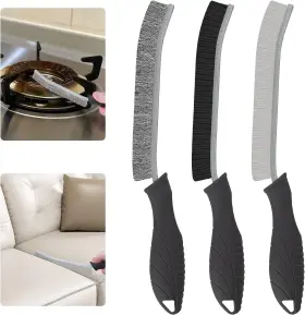 S111021 Sxhyf Cleaning Brush Set 3pcs - Wire Crevice Silver Black And Gray