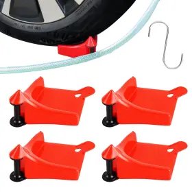 Syflhyp 607606437713 Car Tire Hose Guides 4 Pcs Rollers For Easy Washing And Detailing Accessories