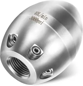 Wf25-1 Tasuox Sewer Jetter Nozzle For Pressure Washer 3/8 Inch Npt Internal Thread Strong Shot