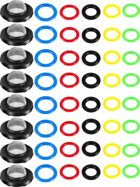 Steel-01 Tatuo 48 Pieces O-ring Power Pressure Washer Kit 6 Sizes Sealing Stainless Steel Filte