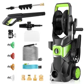Tebru 680358098494 2.4 Gpm Power Washer Machine With Hose Reel 32ft