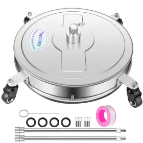 Tecoloy 774388261611 20 Inch Pressure Washer Surface Cleaner With 4 Wheels-stainless Steel Power Washe
