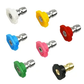 600290 Tenalleys 7 Pcs Color Pressure Washer Spray Nozzle Tips 1/4 Inch Quick Connector Mult