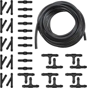 Tesrg606bl-30ps  Tesnaao 30 Pcs Car Windshield Washer Hose Kit 13.1ft Fluid And T-type Y-type