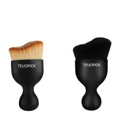 5689-ll8 Teuopioe 2pcs Car Detailing Brush Set Soft Hair Automotive Black- Brown