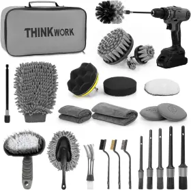 6282 Thinkwork Car Detailing Kit Brush Set Cleaning Drill
