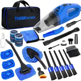 W6288 Thinkwork Car Cleaning Kit Detailing 16pcs Blue
