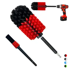 Du-0160 Tialero Wheel Brush Kit Soft Drill Cleaner No Scratches Red/black 2pcs