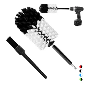 Tialero Du-0162 Wheel Brush 9.6 Inches Length X 2.3 Diameter White/black 2pcs