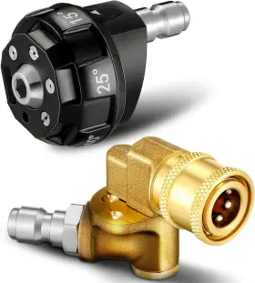 Tondiamo 445012656679 2 Pcs Pressure Washer Nozzle And Pivoting Coupler Kit 6 In 1 Quick Adapter